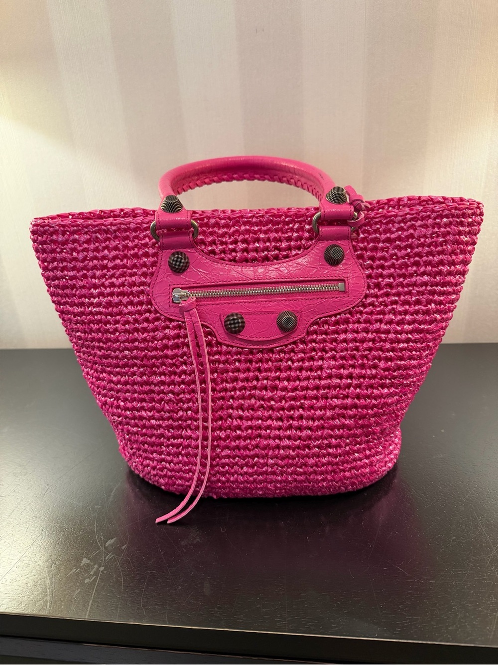 Balenciaga Raffia Panier 2024 handbag- Women's Handbag